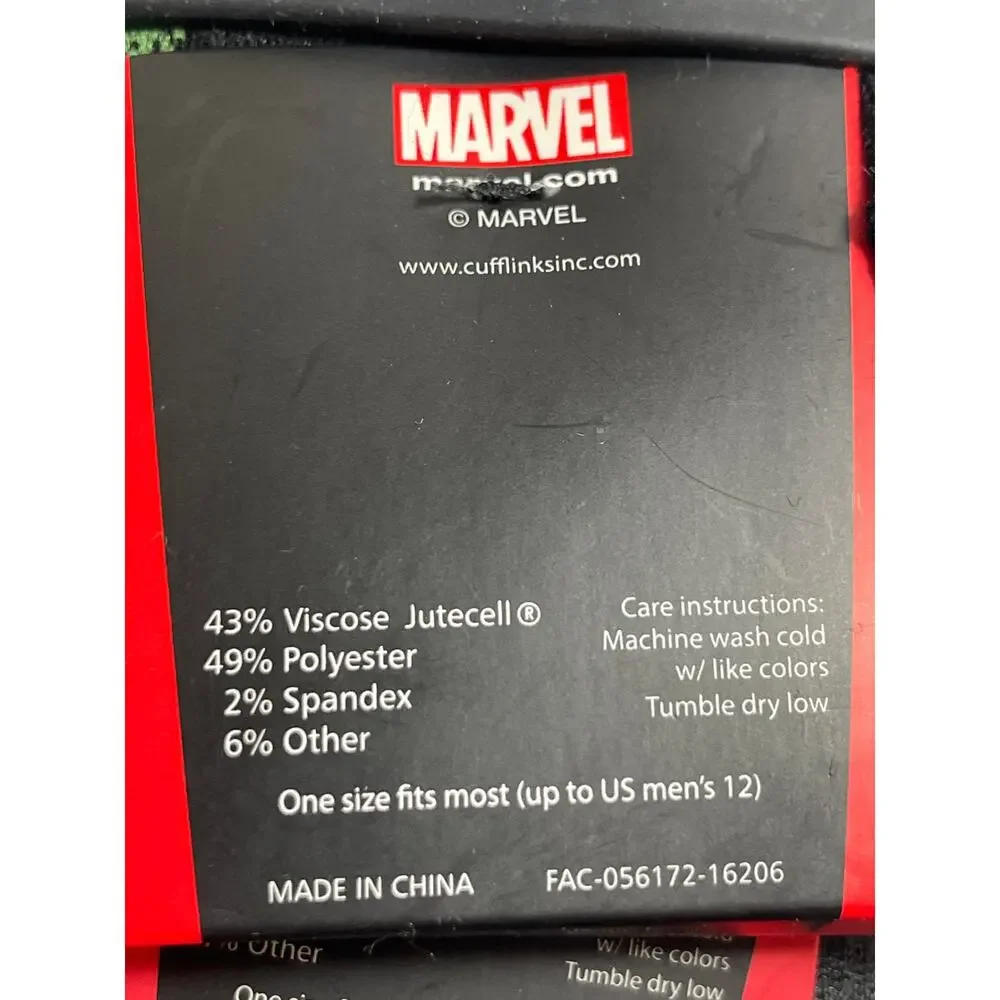 NEW Marvel Men Comics Cartoon Captain America Iron Man Spiderman 3-Pack Socks OS